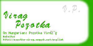 virag pszotka business card